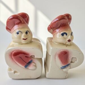 Vintage Chef S & P Letter Salt and Pepper Shakers